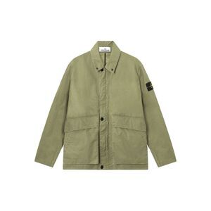 Stone Island Men Waxed Pigment Cotton Tela Coach Jacket